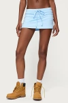 Edikted Bayside Stretch Cotton Micro Skort In Blue