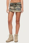 Edikted Bayside Camo Drawstring Microskort In Multi