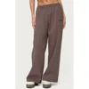 Edikted Be Logo Wide Leg Sweatpants In Brown