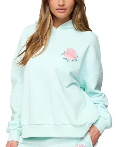 Edikted Beach Bloom Hoodie In Green