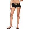 Edikted Hook Belt Micro Shorts In Black