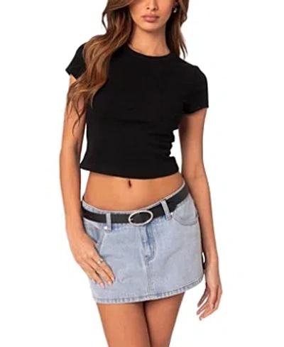 Edikted Women's Better Basics Cropped T Shirt In Black