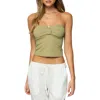 Edikted Bex Abstract Ring Tube Top In Green