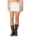 Edikted Bexley Bow Satin Mini Skirt In White