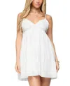 Edikted Bianca Cotton Tiered Babydoll Minidress In White