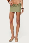 Edikted Billey Metal Ring Mini Skirt In Green