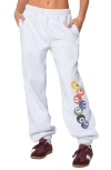 Edikted Billiard Oversized Sweatpants In Gray-melange
