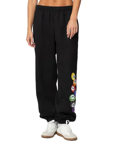Edikted Billiard Oversized Sweatpants In Black