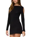 Edikted Billy Cutout Long Sleeve Body-con Minidress In Black