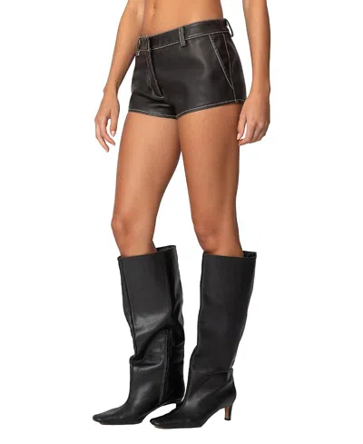 Edikted Blaise Micro Shorts In Dark Gray