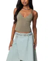 Edikted Blake Mesh Camisole In Green