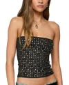 Edikted Blanco Studded Grommet Tube Top In Black