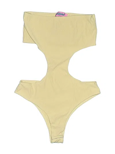 Pre-owned Edikted Bodysuit In Yellow