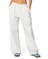 Edikted Bonney Bow Wide Leg Sweatpants In Cream