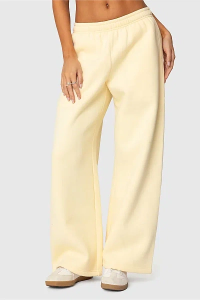 EDIKTED BONNEY BOW DETAIL SWEATPANTS IN YELLOW, WOMEN'S AT URBAN OUTFITTERS