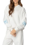 Edikted Bonney Bow Oversize Hoodie In Cream