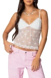 EDIKTED EDIKTED BOW PRINT SHEER CAMISOLE