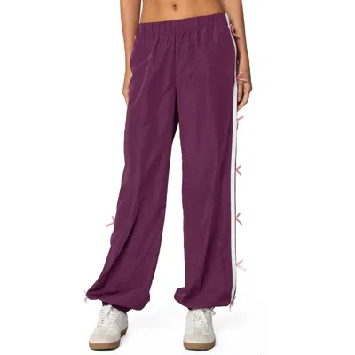 EDIKTED EDIKTED BOW STRIPE TRACK PANTS