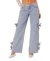 EDIKTED BOWS 4 DAYS LOW RISE BAGGY JEANS