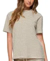 Edikted Brena Striped Oversized T-shirt In Neutral