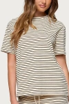 Edikted Brena Striped Oversized T-shirt In Neutral