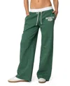 Edikted Brookie Wide Leg Cotton Sweatpants In Green