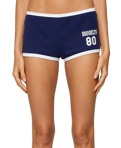 Edikted Brooklyn Contrast Shorts In Blue