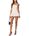 Edikted Bryn Bubble Skirt Mini Dress In Cream