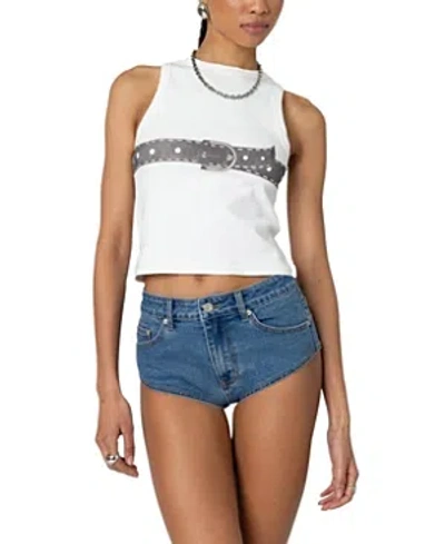 Edikted Buckled Up Tank Top In White