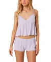 Edikted Buffy Crop Babydoll Camisole In Lilac