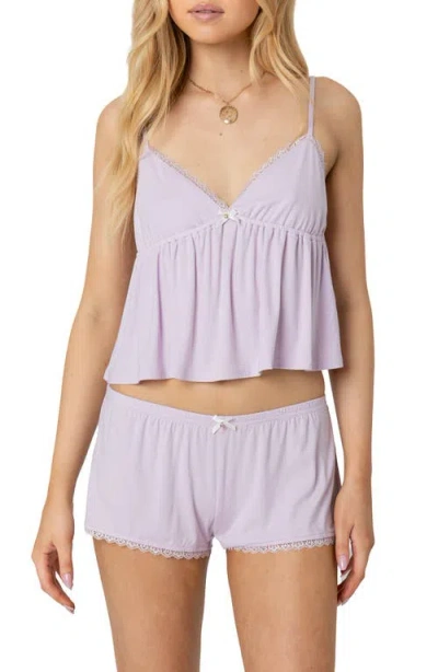 Edikted Buffy Crop Babydoll Camisole In Lilac