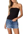 Edikted Stretch Cotton Tube Top In Black