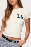 Edikted Cali Babe T-shirt In White
