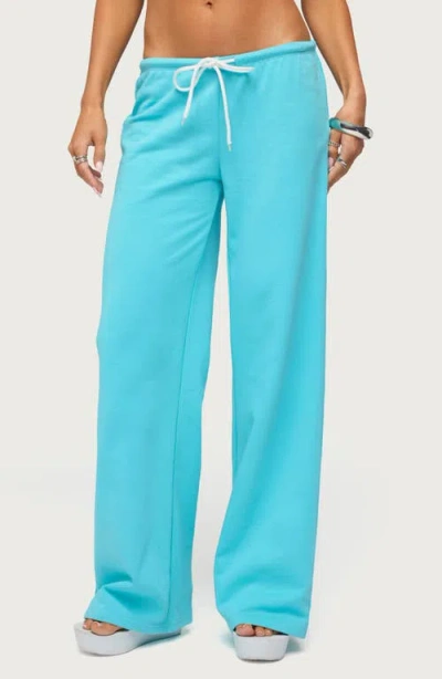 Edikted Callista Straight Leg Sweatpants In Blue