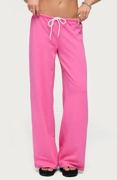 Edikted Callista Straight Leg Sweatpants In Pink