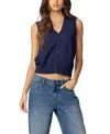 Edikted Cam Knit Vest In Navy