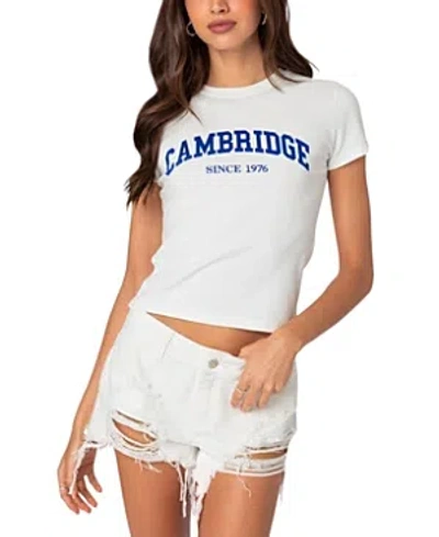 Edikted Cambridge Tee In White