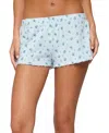 Edikted Camden Floral Pointelle Shorts In Blue