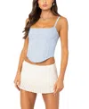 Edikted Cammie Stripe Corset Top In Blue And White