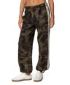 Edikted Camo Contrast Stripe Sweatpants In Olive