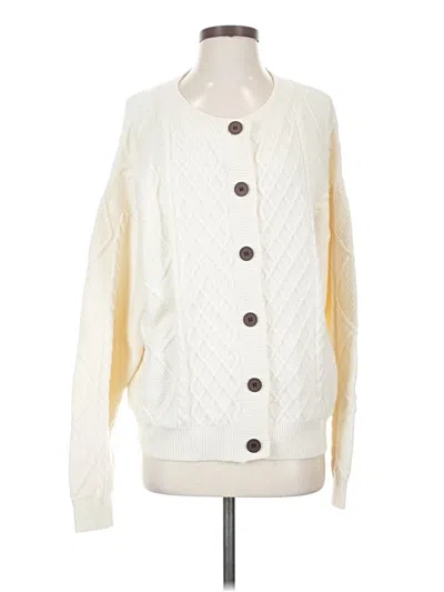 Pre-owned Edikted Cardigan Sweater In Ivory