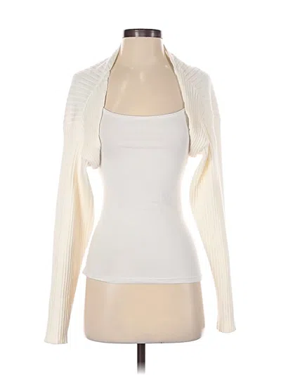 Pre-owned Edikted Cardigan Sweater In White