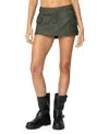Edikted Cargo Micro Skort In Olive