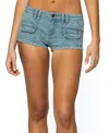 Edikted Cargo Pockets Denim Micro Shorts In Blue