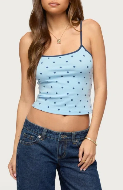 Edikted Carlah Polka Dot Camisole In Blue