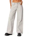 Edikted Casey Low Rise Boyfriend Jeans In Gray
