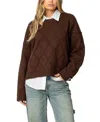EDIKTED CASS OVERSIZED TEXTURED KNIT SWEATER