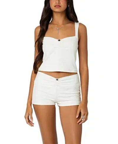 Edikted Cassi Cinched Tank Top In White