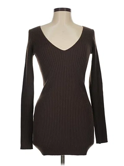 Pre-owned Edikted Casual Dress In Brown