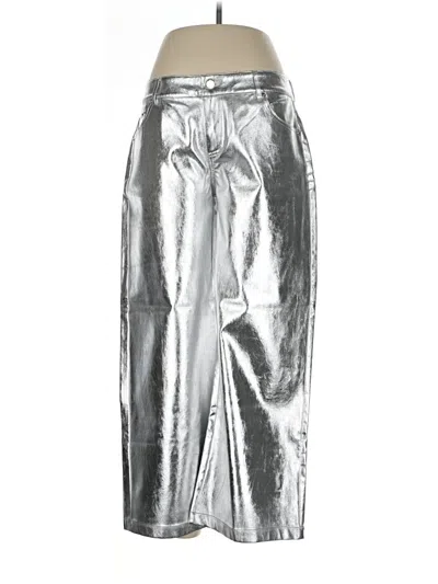 Pre-owned Edikted Casual Pants In Silver